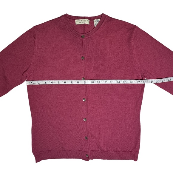 Vintage Merino Wool LORD & TAYLOR Woolmark Made In Italy Knit Cardigan Sweater - Picture 7 of 12